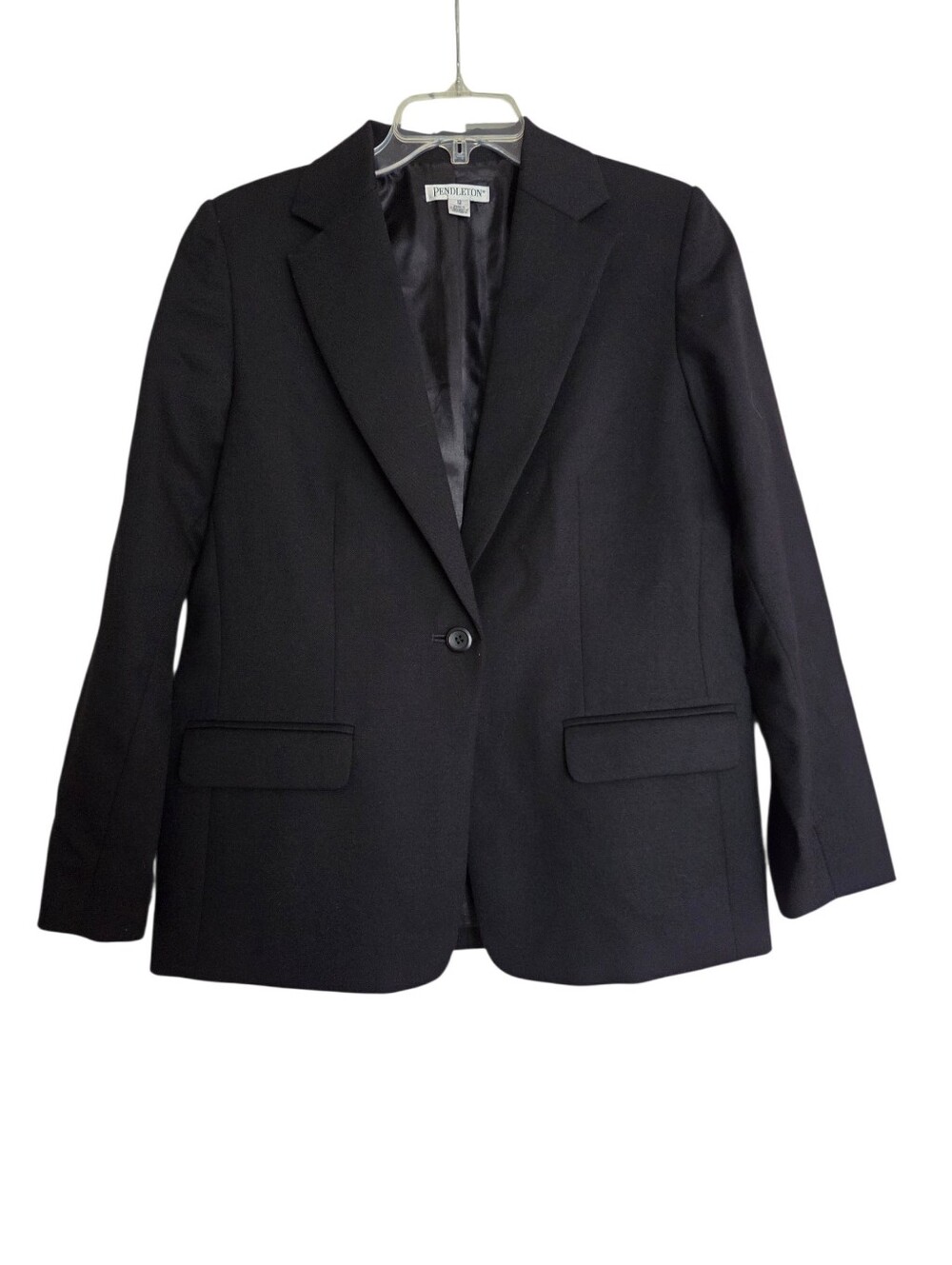 Pendleton Black 100% Virgin Wool Blazer Preppy Academia Fall Size 12